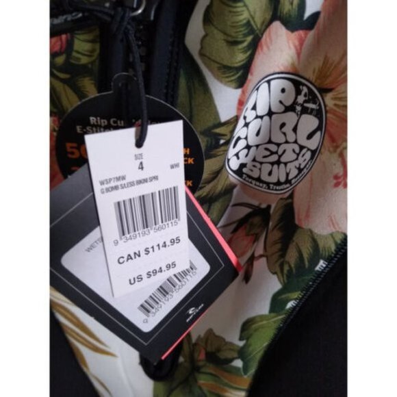 Rip Curl Black and Floral One Piece Swimsuit - Picture 5 of 5